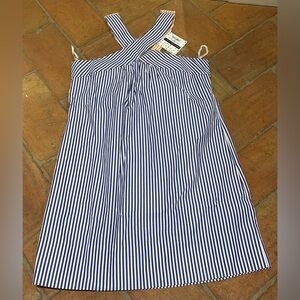 Gretchen Scott Designs Blue Striped Dress